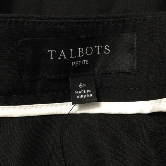 TALBOTS FAUX WRAP BUTTON DETAIL A-LINE SKIRT BLACK SIZE 6P - Picture 2 of 7